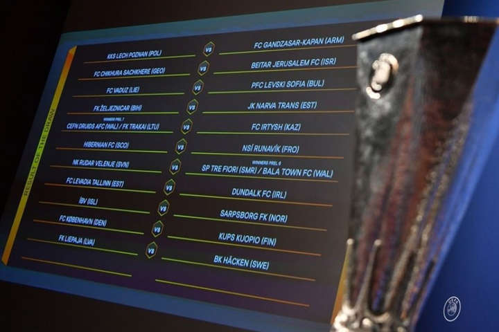 Відбулося жеребкування першого кваліфікаційного раунду нового розіграшу Ліги Європи