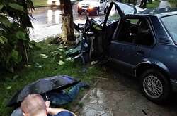 На Вінниччині іномарка збила жінку й врізалася у дерево