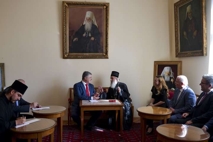 Порошенко зустрівся з Патріархом Сербської православної церкви Іринеєм