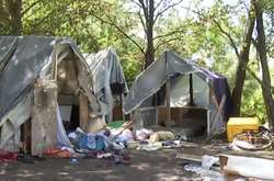 Табір ромів після погрому