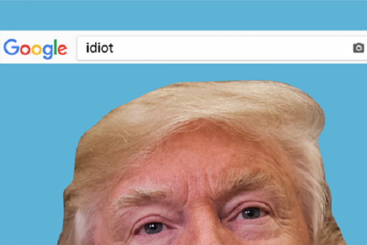 Google тепер за запитом idiot видає фото Трампа 