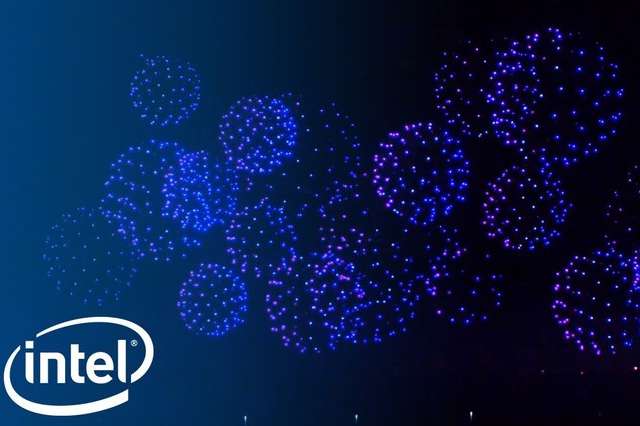 Intel побила мировой рекорд по количеству одновременно поднятых в небо дронов (фото, видео)