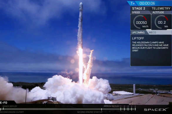 SpaceX вывела на орбиту очередные 10 спутников связи Iridium Next