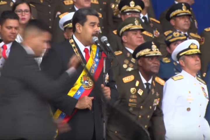 З’явилося відео моменту замаху на президента Венесуели
