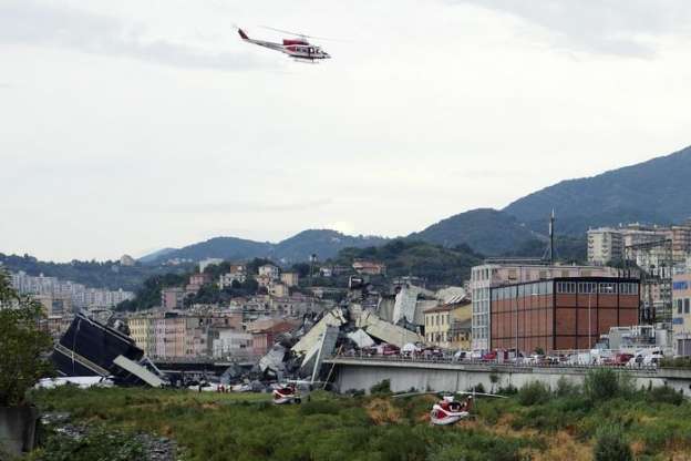 Кількість жертв через обвал мосту в Генуї зросла до 35