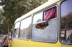 Наслідки вибуху вогнегасника в маршрутці