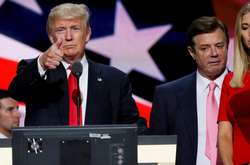 Дональд Трамп, його дочка Іванка і Пол Манафорт під час президентської виборчої кампанії у США, липень 2016 року