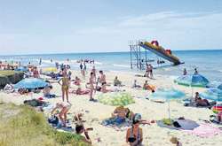 Пляж у селищі Лазурне, Херсонська область&nbsp;