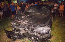 Автомобіль&nbsp;BMW розтрощив чотири припарковані автівки