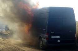 Пожежа у мікроавтобусі