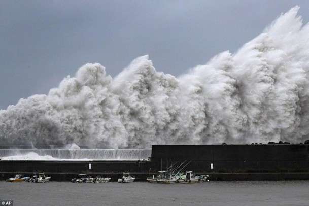Разрушительные последствия тайфуна «Джеби» в Японии (фото)