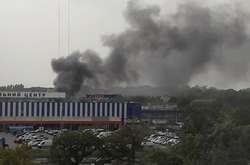 Пожежа біля гіпермаркету на Окружній дорозі у Києві