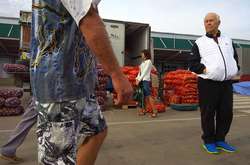 Владимир Рыбак на рынке «Столичный», 8 сентября 2018 года