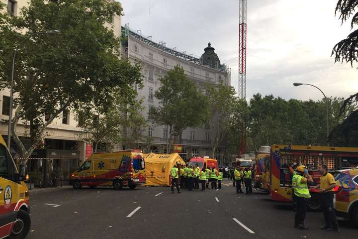 У Мадриді обвалилося риштування готелю, є загиблий та 11 постраждалих