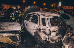 В результаті пожежі постраждали шість автомобілів