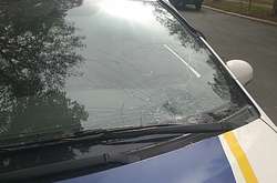 Патрульний автомобіль після ДТП