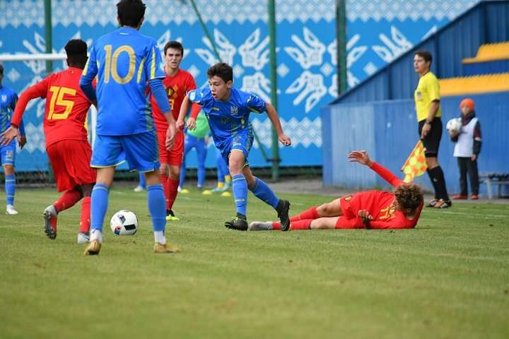 Збірна України з футболу (U-16) поступилася у товариській зустрічі команді Бельгії