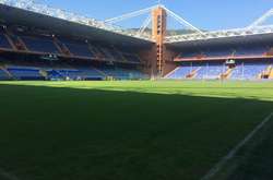 На стадіоні &laquo;Луїджі Ферраріс&raquo; іде підготовка трави до товариського матчу між збірними Італії та України