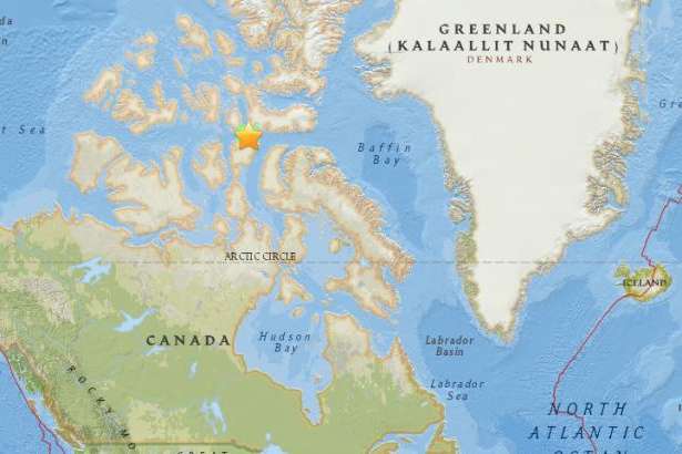 Біля берегів Канади стався потужний землетрус