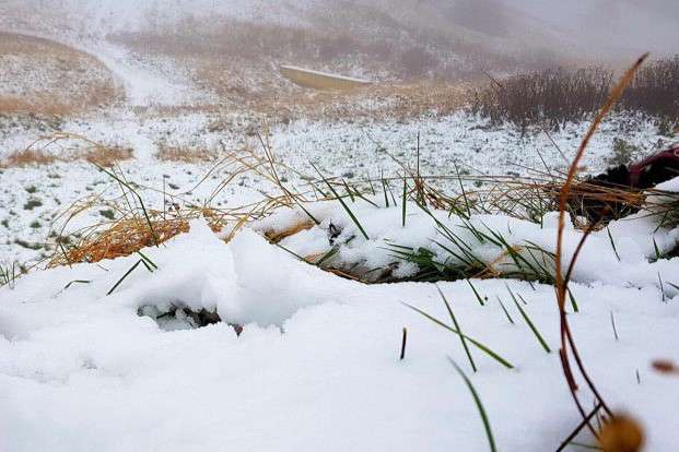 На Ай-Петрі випав перший сніг (фото)
