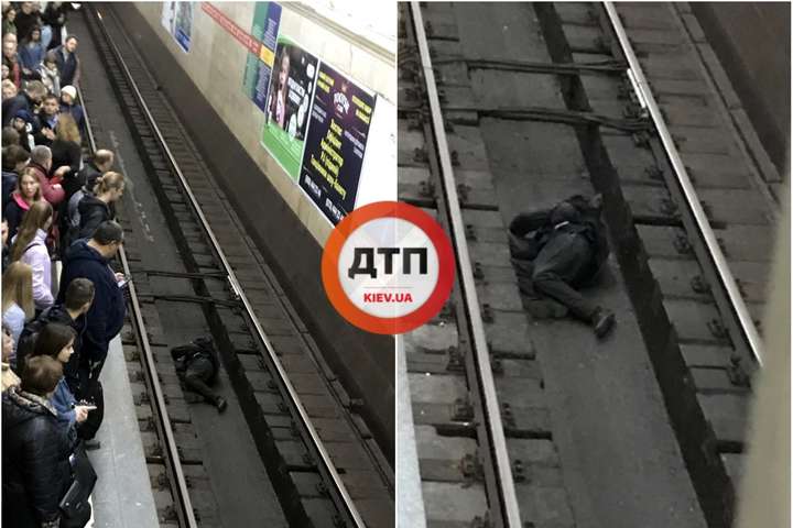 У київському метро чоловік заснув на рейках
