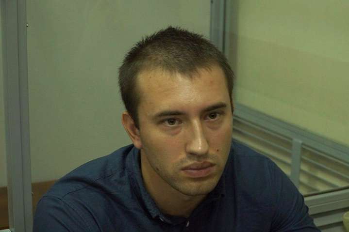 <span>Сергій Мазур під час засідання у Голосіївському суді Києва 18 липня 2018 </span> — Погром табору ромів на Лисій горі: суд скасував підозру координатору С14