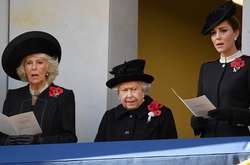 Меган Маркл, Кейт Миддлтон и принцы Уильям и Гарри на службе в Вестминстерском аббатстве