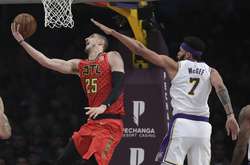 НБА. Лень зробив дабл-дабл, але не врятував «Атланту» у матчі проти «Лейкерс» Михайлюка (відео)