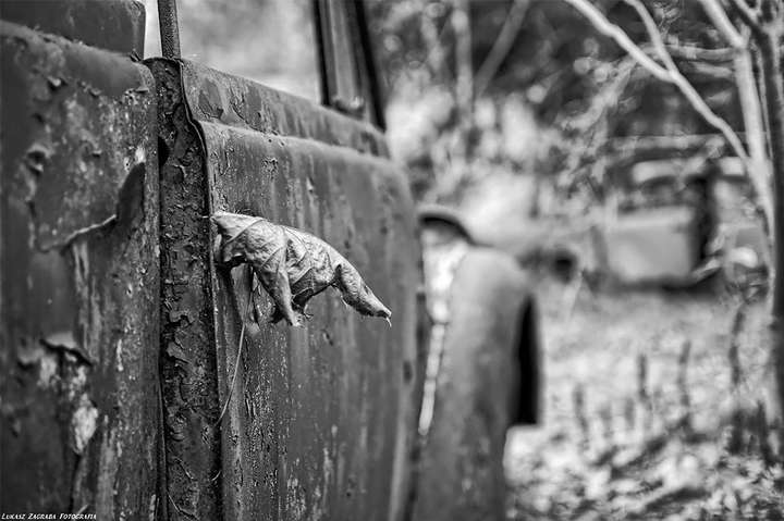 Атмосферные фото постапокалиптического кладбища старых автомоблей в Польше