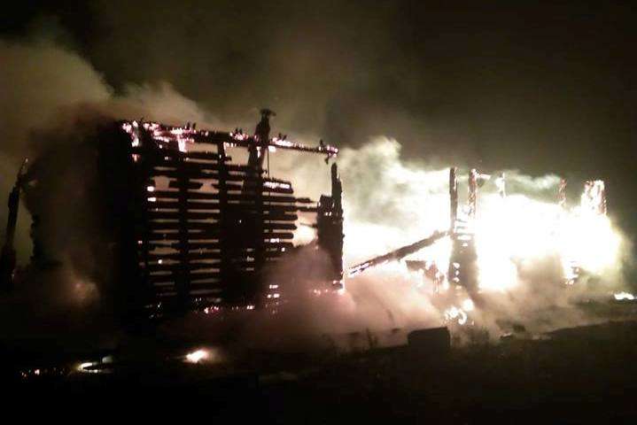 На Київщині згоріла величезна сауна 