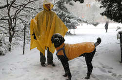 Зима йде на зміну золотій осені. У Нью-Йорку випав перший сніг