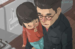 Одинокий папа показал, как правильно воспитывать ребенка: душевные иллюстрации