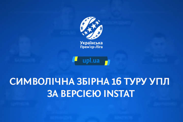 Визначилася символічна збірна 16-го туру Прем'єр-ліги України на основі оцінок InStat (фото)