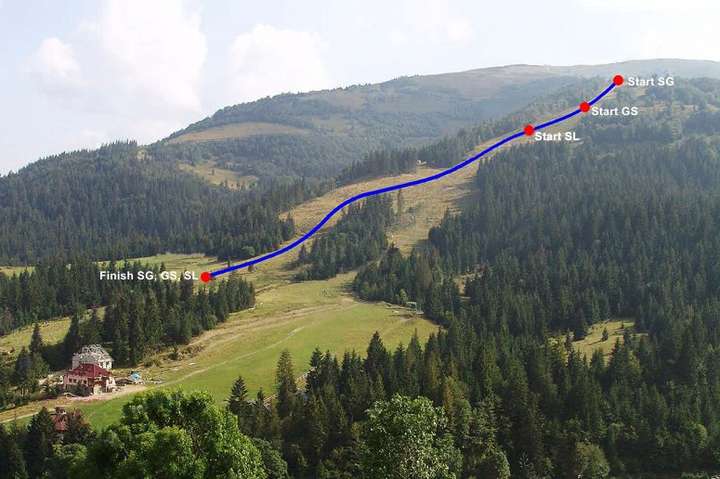 В Україні з'явилась перша сертифікована гірськолижна траса із супергіганту
