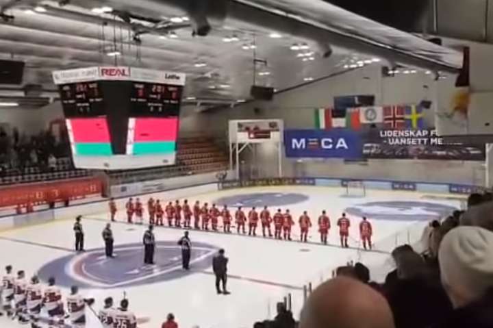 Щось пішло не так. На хокейному турнірі замість гімну Білорусі включили хіт «Піснярів»
