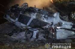 На трасі Харків – Сімферополь згорів легковик з двома людьми