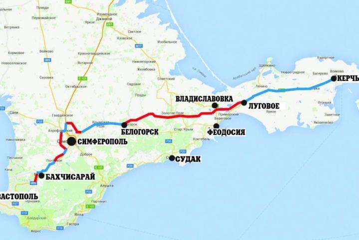 У Криму окупаційна влада відкрила нову автодорогу Сімферополь-Керч