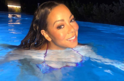 Мэрайя Кэри похвасталась телом в розовом купальнике на острове Сен-Барт