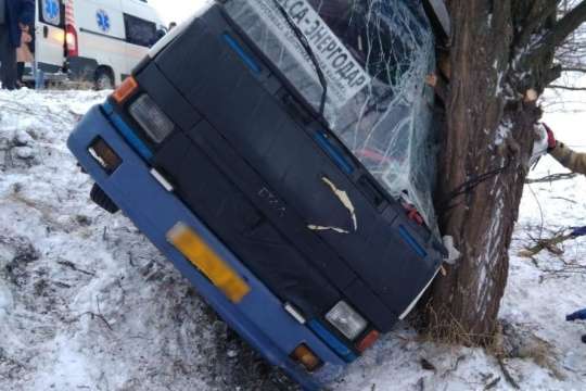 На Херсонщині пасажирський автобус з'їхав у кювет, є поранені