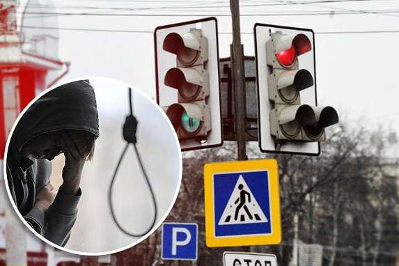 Чоловік у Львові намагався повіситися на світлофорі