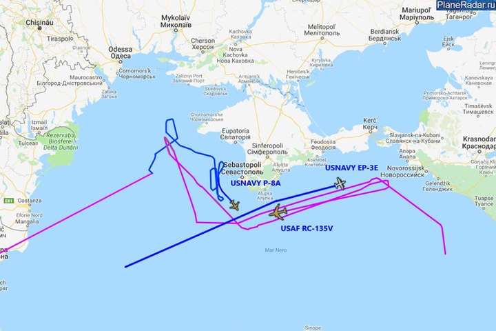 Вперше три літаки США патрулюють небо над Чорним морем