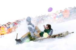 В Германии состоялись ежегодные гонки на роговых санях. Фотогалерея