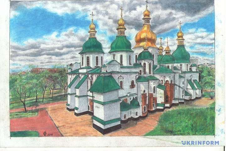 Сущенко намалював в колонії Софійський собор