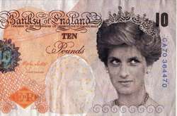 В коллекции Британского музея появились фейковые £10 с принцессой Дианой