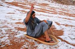 В Саудовской Аравии выпал снег