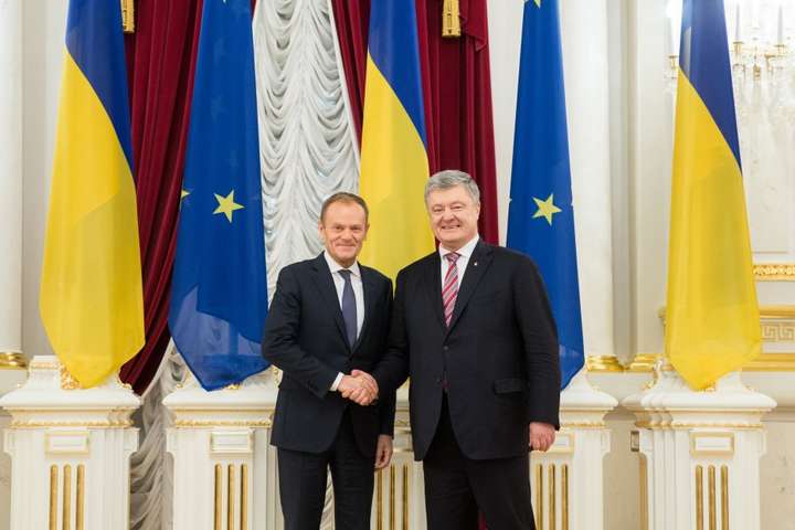 Президент України Петро Порошенко провів зустріч з президентом Європейської Ради Дональдом Туском - Порошенко: важливо, щоб реформи демонстрували, що жертви Небесної сотні були недарма