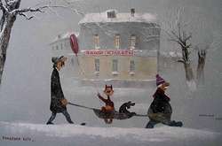 Забавные и добрые: картины художника-самоучки, так похожие на кадры из старых мультфильмов