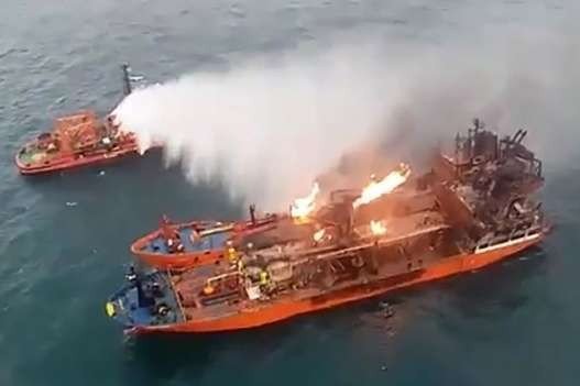 Пожежа на танкері «Маестро» у Чорному морі припинилася 