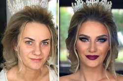 Невесты до и после макияжа: впечатляющие фото