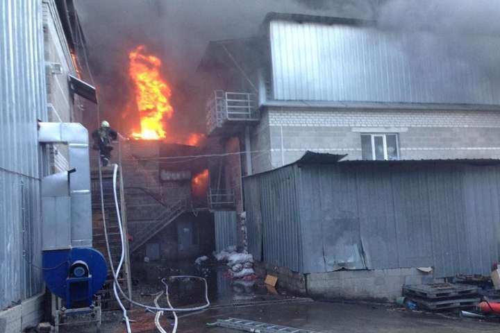 Масштабный пожар на заводе возле Днепра локализован